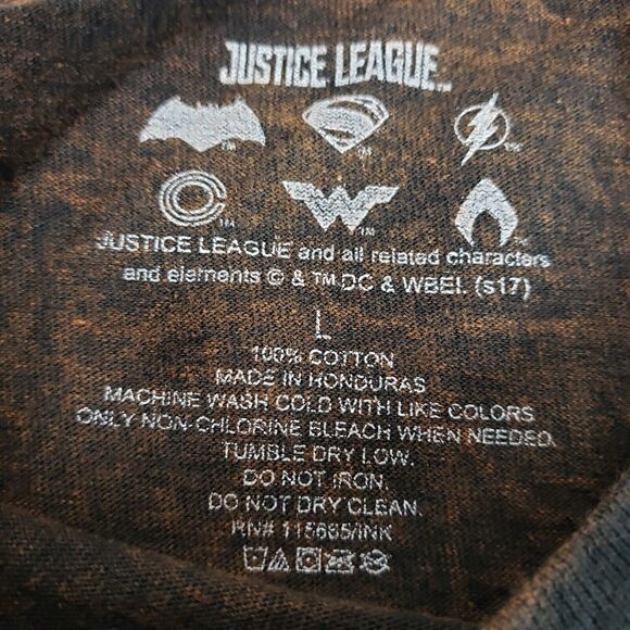 DC Comics Justice League SIZE L MENS UNISEX Black T-Shirt 2017 Film Superhero - Picture 3 of 7